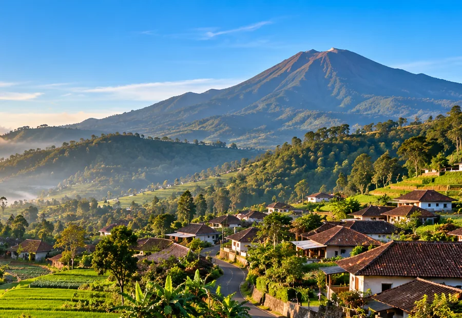 Ilustrasi pemandangan bukit